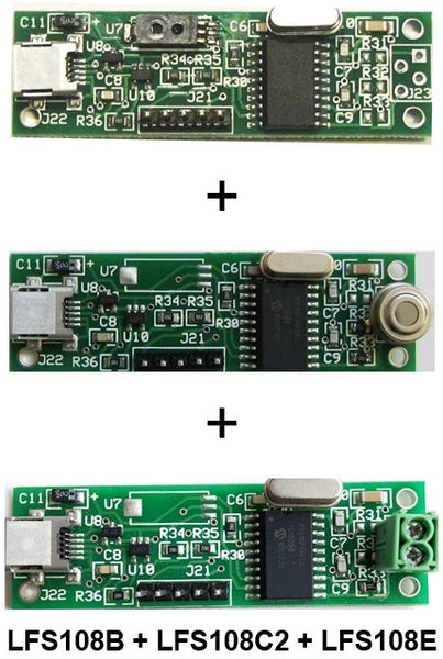 Bundle of USB sensors, Temperature, Humidity, Dew Point, Infrared, Frequency, Model LFS108F